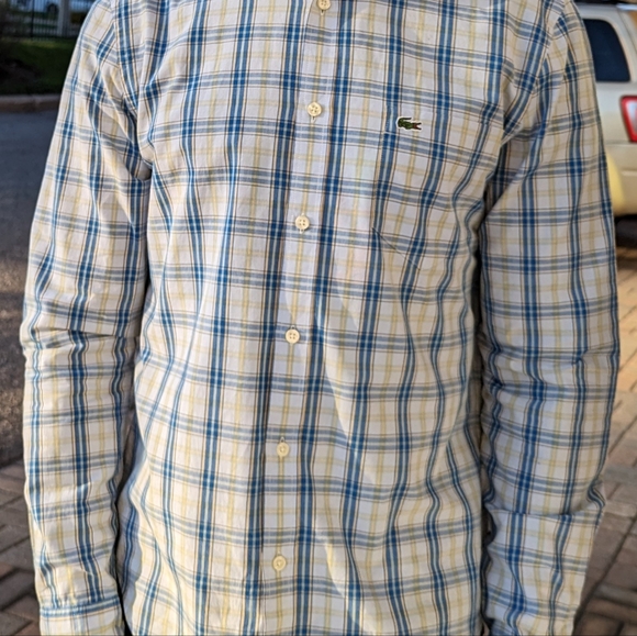 Men Lacoste button up shirt size medium - Picture 3 of 7